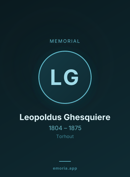 Memorial portrait of Leopoldus Ghesquiere