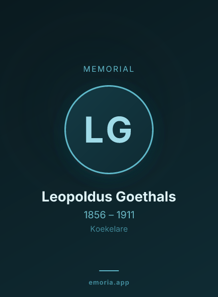 Memorial portrait of Leopoldus Goethals