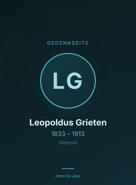 Gedenkportrait von Leopoldus Grieten