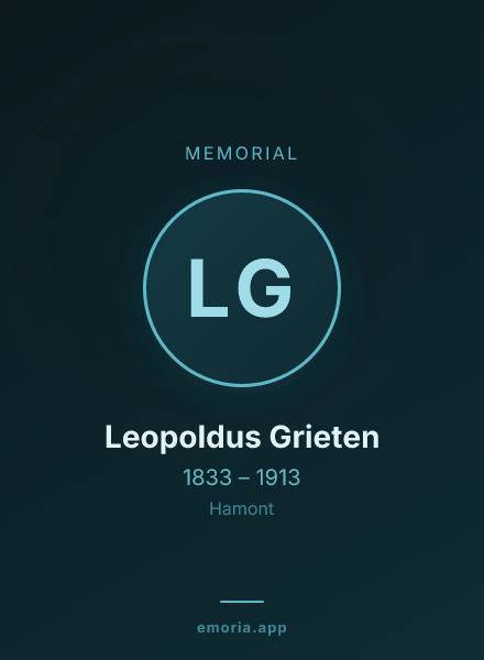 Memorial portrait of Leopoldus Grieten