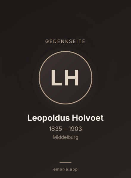 Gedenkportrait von Leopoldus Holvoet
