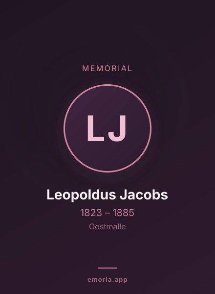Memorial portrait of Leopoldus Jacobs