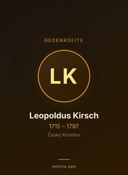 Gedenkportrait von Leopoldus Kirsch