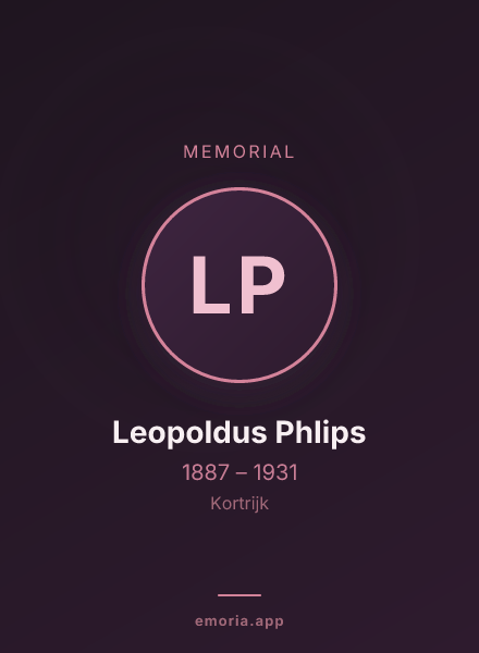 Memorial portrait of Leopoldus Phlips