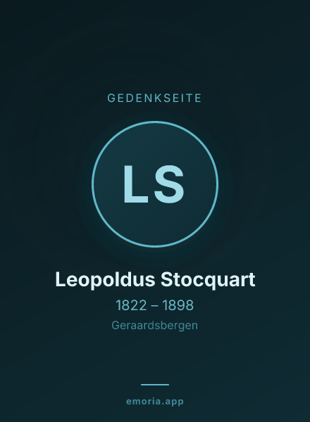 Gedenkportrait von Leopoldus Stocquart