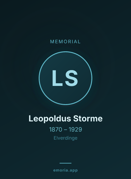 Memorial portrait of Leopoldus Storme