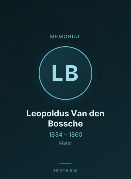 Memorial portrait of Leopoldus Van den Bossche