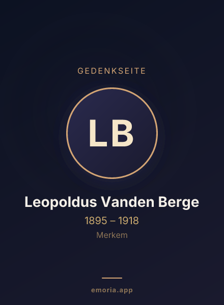 Gedenkportrait von Leopoldus Vanden Berge