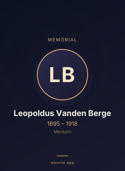 Memorial portrait of Leopoldus Vanden Berge