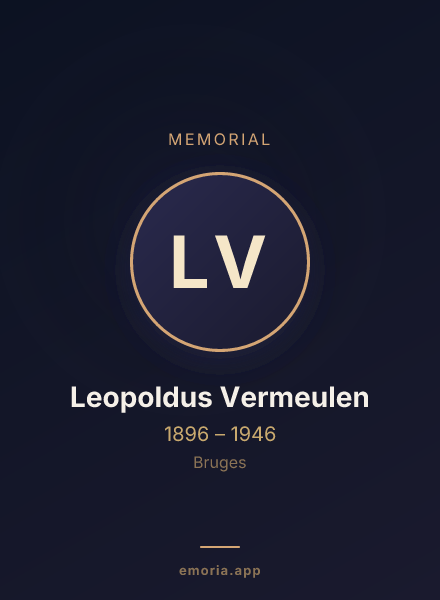 Memorial portrait of Leopoldus Vermeulen