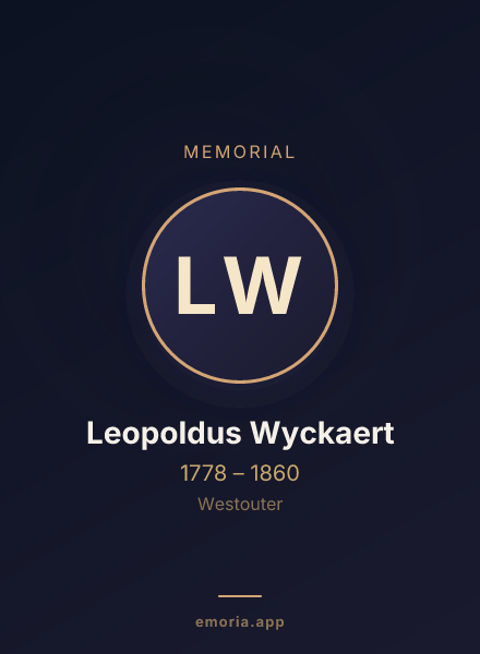 Memorial portrait of Leopoldus Wyckaert