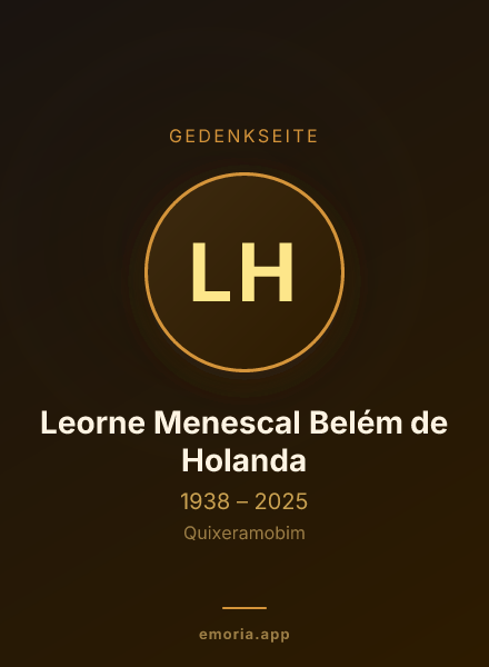 Gedenkportrait von Leorne Menescal Belém de Holanda