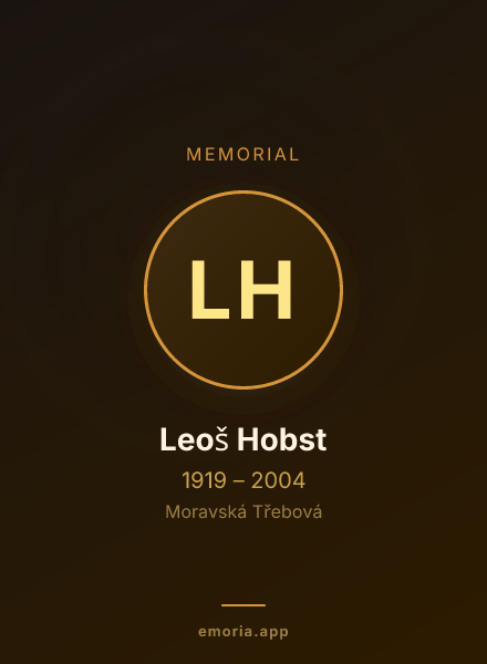 Memorial portrait of Leoš Hobst