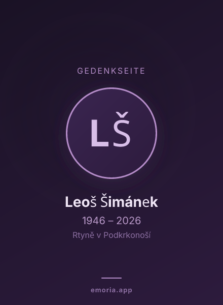 Gedenkportrait von Leoš Šimánek