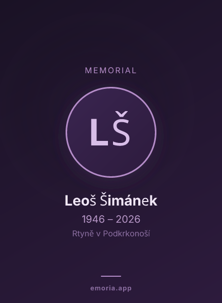 Memorial portrait of Leoš Šimánek