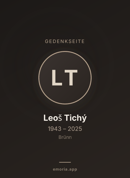 Gedenkportrait von Leoš Tichý