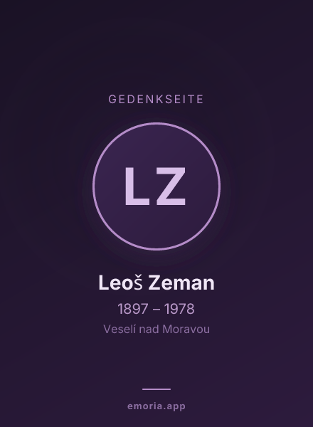 Gedenkportrait von Leoš Zeman