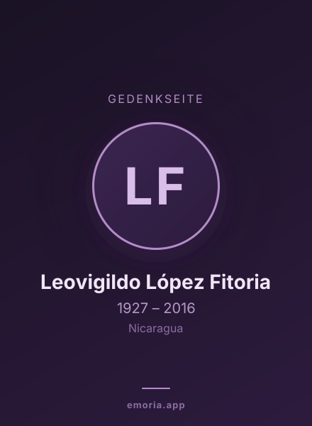 Gedenkportrait von Leovigildo López Fitoria