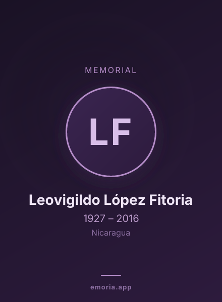 Memorial portrait of Leovigildo López Fitoria