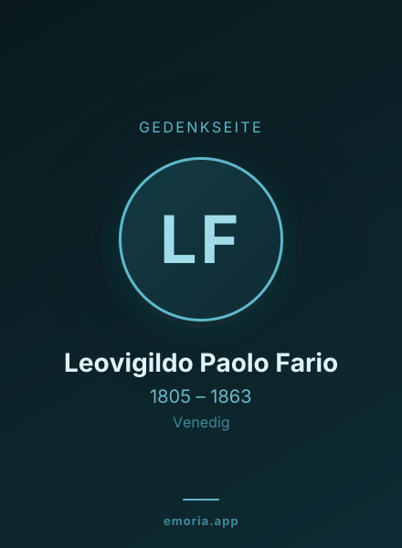 Gedenkportrait von Leovigildo Paolo Fario