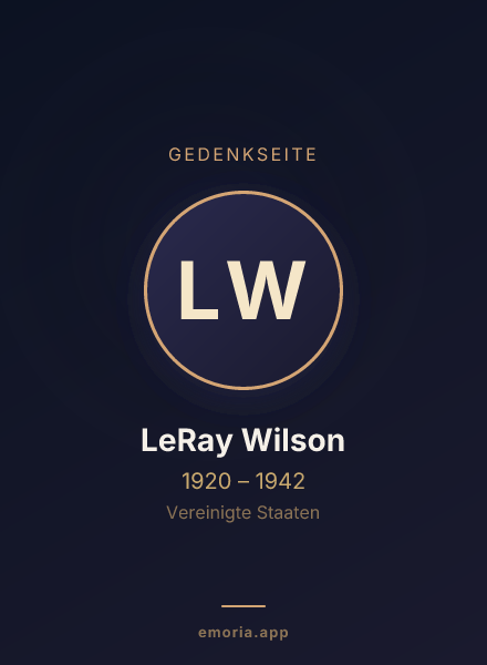 Gedenkportrait von LeRay Wilson