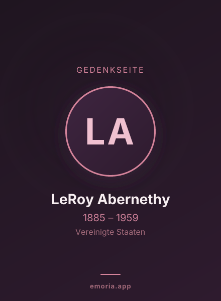 Gedenkportrait von LeRoy Abernethy