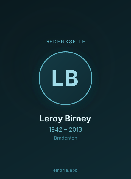 Gedenkportrait von Leroy Birney