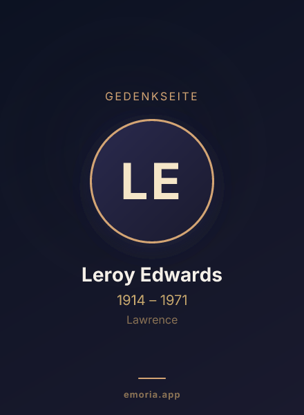 Gedenkportrait von Leroy Edwards
