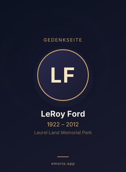 Gedenkportrait von LeRoy Ford