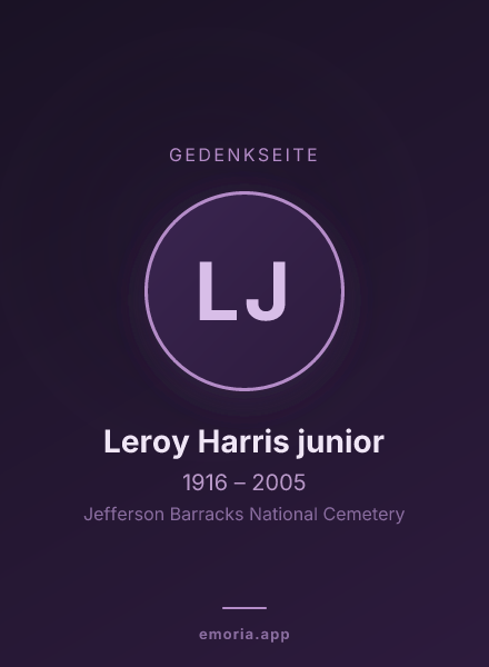 Gedenkportrait von Leroy Harris junior