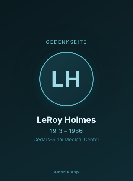 Gedenkportrait von LeRoy Holmes