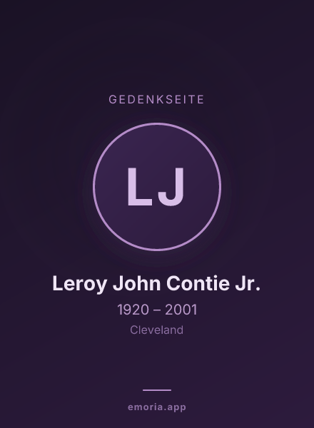 Gedenkportrait von Leroy John Contie Jr.