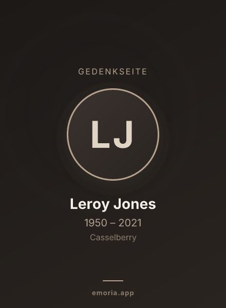 Gedenkportrait von Leroy Jones