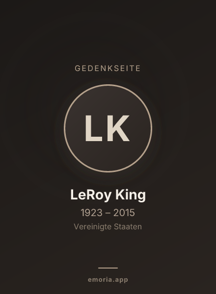 Gedenkportrait von LeRoy King