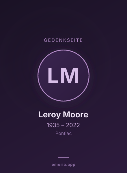 Gedenkportrait von Leroy Moore