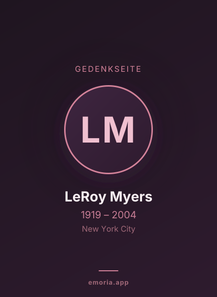 Gedenkportrait von LeRoy Myers