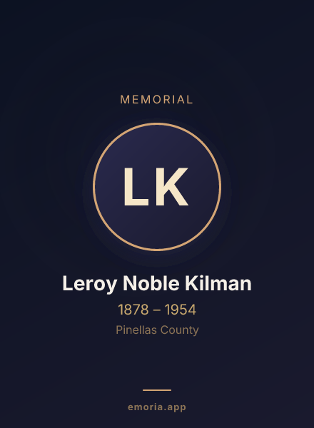 Memorial portrait of Leroy Noble Kilman