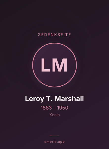 Gedenkportrait von Leroy T. Marshall