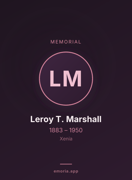 Memorial portrait of Leroy T. Marshall