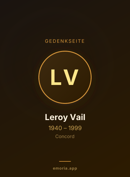Gedenkportrait von Leroy Vail