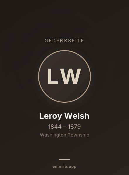 Gedenkportrait von Leroy Welsh