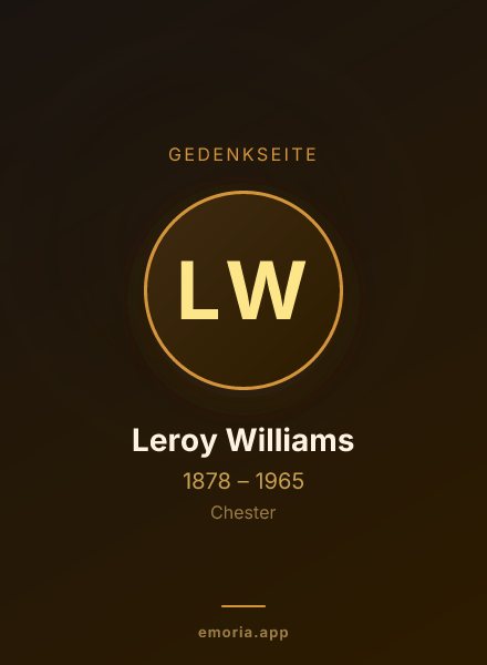 Gedenkportrait von Leroy Williams