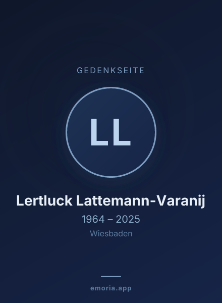 Gedenkportrait von Lertluck Lattemann-Varanij