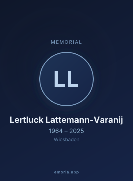 Memorial portrait of Lertluck Lattemann-Varanij