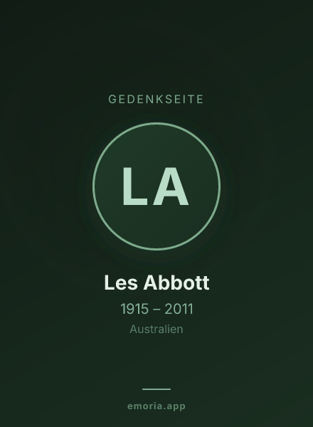 Gedenkportrait von Les Abbott