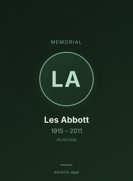 Memorial portrait of Les Abbott
