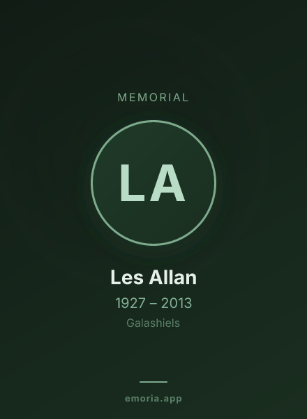 Memorial portrait of Les Allan