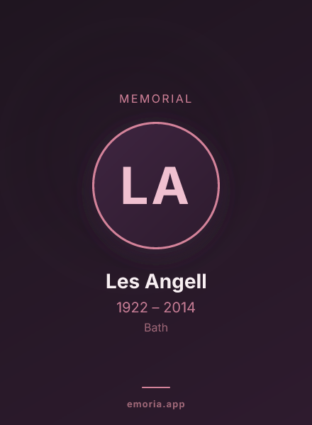 Memorial portrait of Les Angell