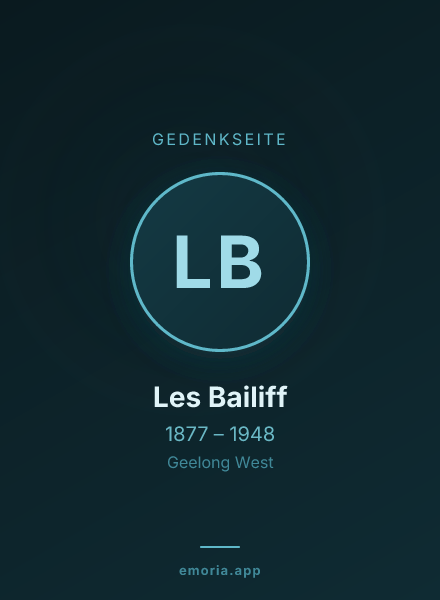 Gedenkportrait von Les Bailiff
