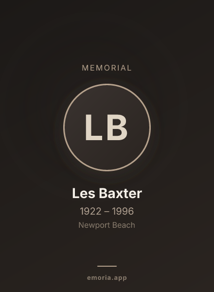 Memorial portrait of Les Baxter